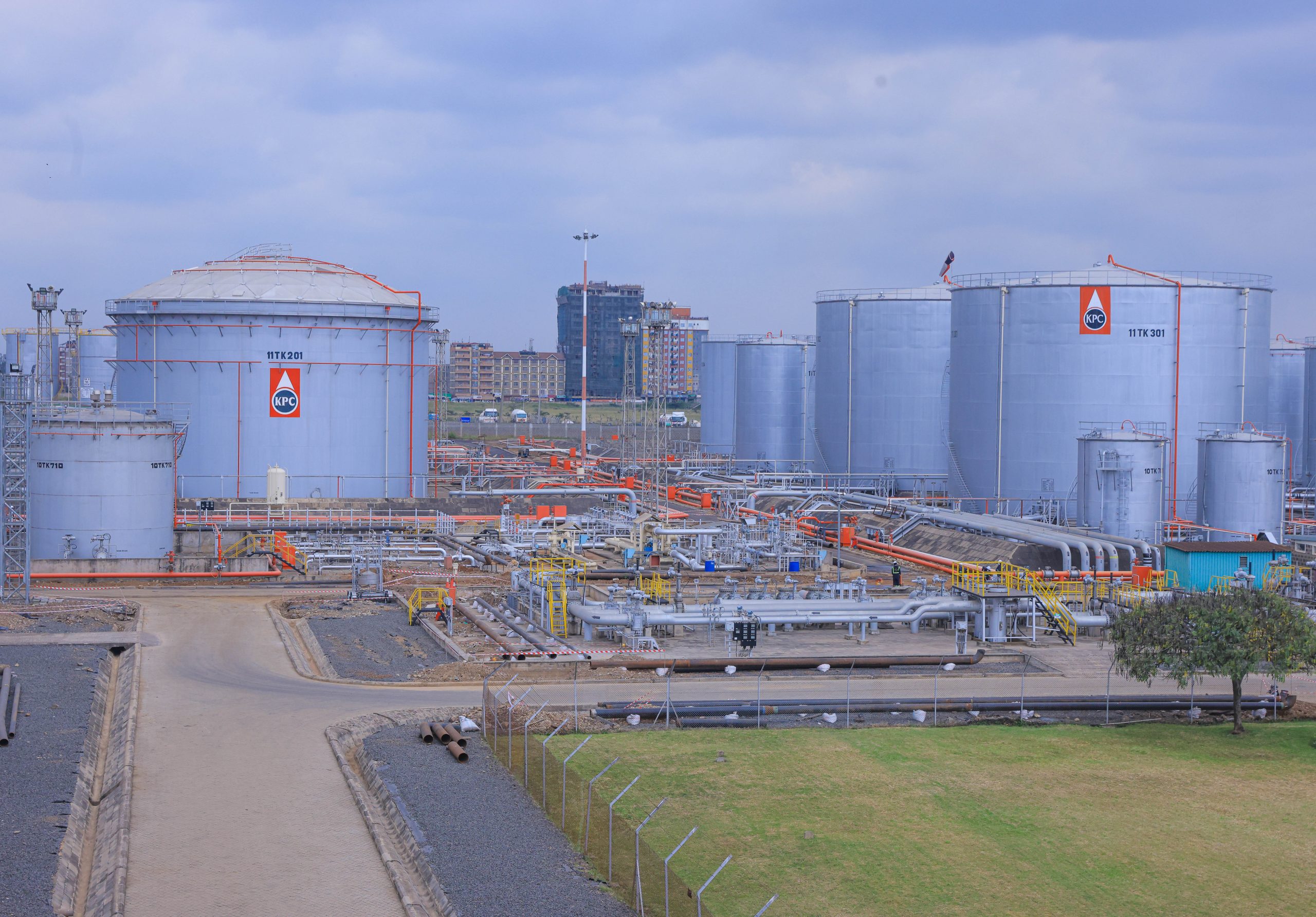Aerial view of KPC's pipeline network near Mount Kilimanjaro